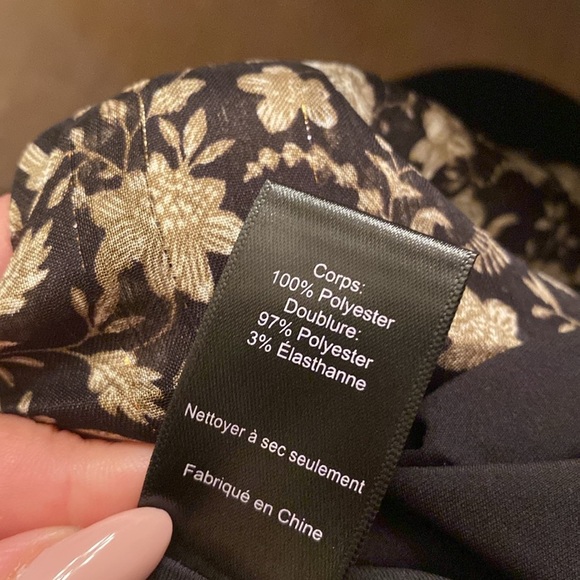 NWT ASTR The Label Santorini Midi Dress in Black & Taupe Multi, size Medium - Picture 7 of 12